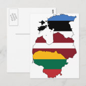 Baltische staten briefkaart (Voorkant / Achterkant)