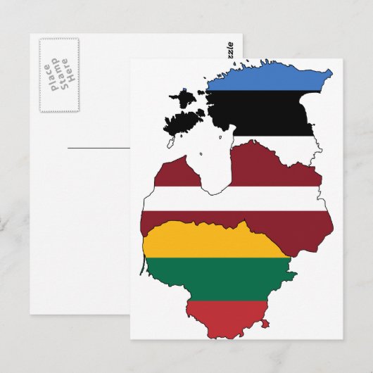 Baltische staten briefkaart (Voorkant / Achterkant)