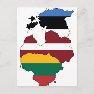 Baltische staten briefkaart