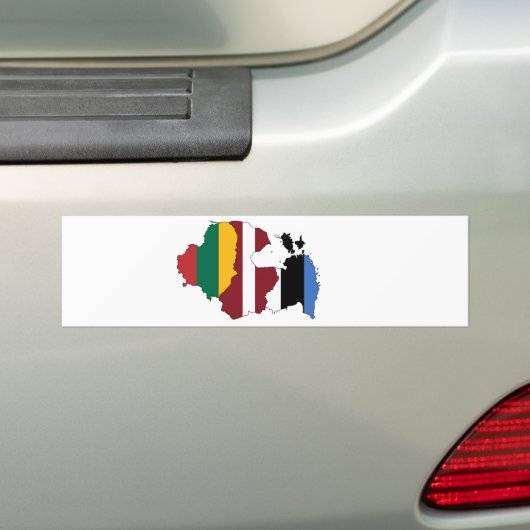 Baltische staten bumpersticker (Op auto)