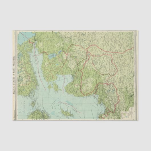 Baltische staten en Oost-Pruisen Tissuepapier (Voorkant)