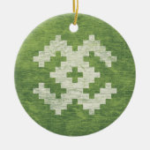 Baltische Symbolen Groene Vintage Keramisch Ornament (Voorkant)