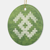 Baltische Symbolen Groene Vintage Keramisch Ornament (Links)