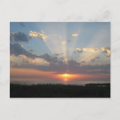 Baltische Zee Sunset with Rays of Light Briefkaart (Voorkant)