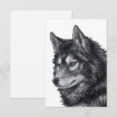 Balto Dog Art Notitiekaartje (Voorkant / Achterkant)