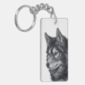 Balto Dog Illustratie Sleutelhanger (Voorkant Links)