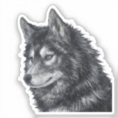 Balto Dog Illustratie Sticker (Voorkant)