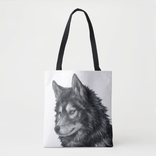 Balto Dog Illustratie Tote Bag (Voorkant)