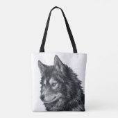 Balto Dog Illustratie Tote Bag (Achterkant)