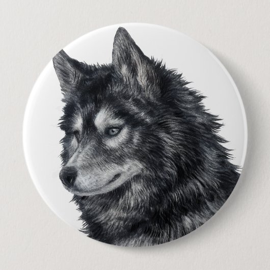 Balto Dog Ronde Button 4,0 Cm (Voorkant)