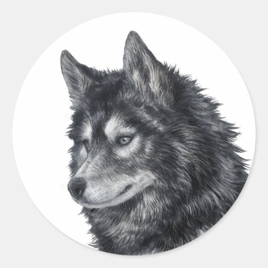 Balto Dog Ronde Sticker (Voorkant)
