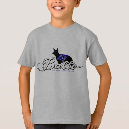 Balto is een Duitse Shepherd Service Dog in Traini T-shirt (Voorkant)