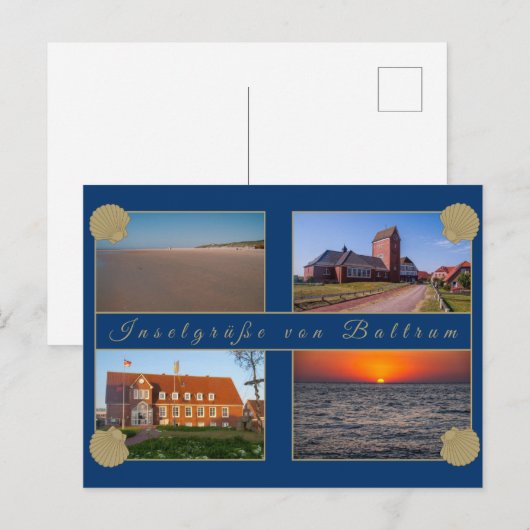 Baltrum Ansichtskarte - Inselgrüße Briefkaart (Voorkant / Achterkant)