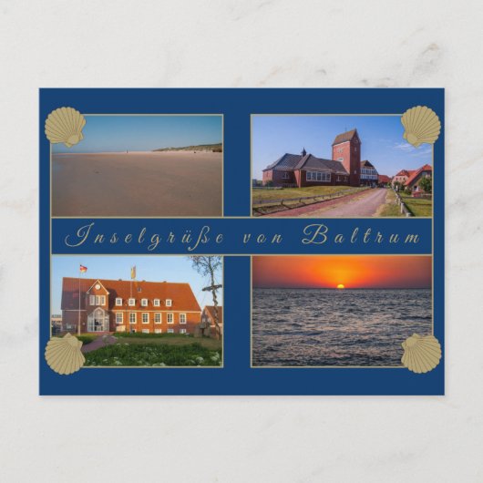 Baltrum Ansichtskarte - Inselgrüße Briefkaart (Voorkant)