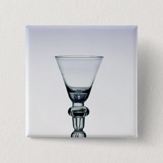 Baluster-stengoblet, c.1700-20 vierkante button 5,1 cm (Voorkant)