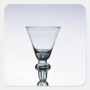 Baluster-stengoblet, c.1700-20 vierkante sticker