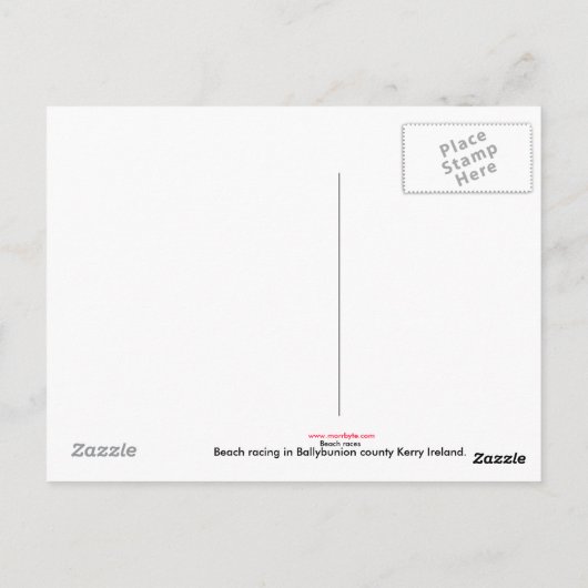 balybunion strandraces briefkaart (Achterkant)