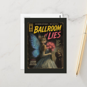 Balzaal van Leugens Sprookjeskitty Nep Boekomslag Briefkaart