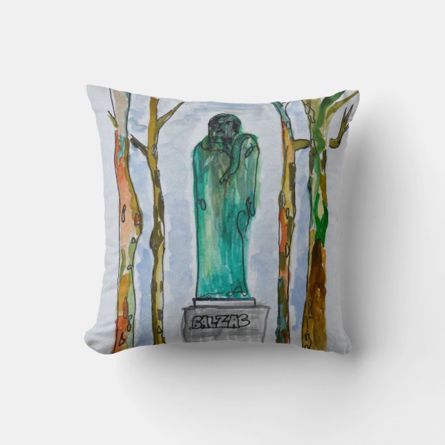 Balzac-standbeeld van Rodin | Parijs, Frankrijk Kussen (Voorkant)