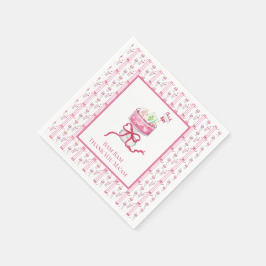 Bam Bam Dank U Ma'am Mahjong Drink Tegels Grappig Servet (Hoek)