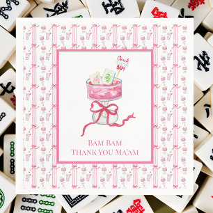 Bam Bam Dank U Ma'am Mahjong Drink Tegels Grappig Servet