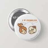 Bam Bam houdt van PEBBLES™ Ronde Button 5,7 Cm (Voorkant /achterkant)