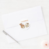 Bam Bam houdt van PEBBLES™ Ronde Sticker (Envelop)