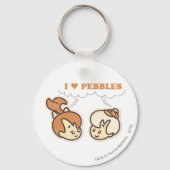 Bam Bam houdt van PEBBLES™ Sleutelhanger (Voorkant)