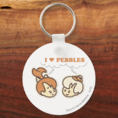 Bam Bam houdt van PEBBLES™ Sleutelhanger (Voorkant)