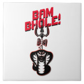 "BAM BHOLE" LORD SHIVA'S NAAG EN TRISHUL TEGELTJE (Voorkant)