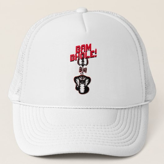 "BAM BHOLE" LORD SHIVA'S NAAG EN TRISHUL TRUCKER PET (Voorkant)