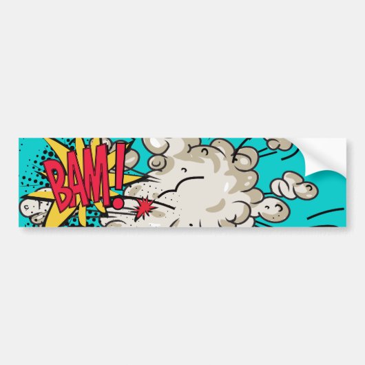 BAM! Boem! Bumpersticker (Voorkant)