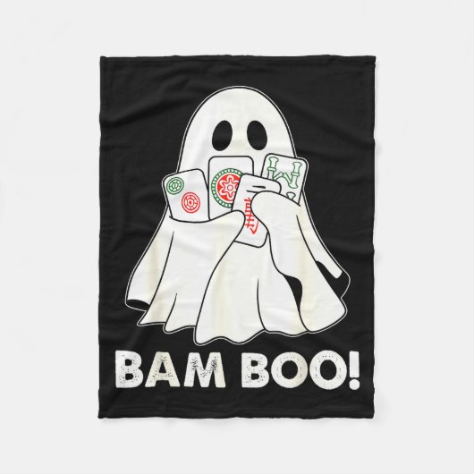 Bam Boo Halloween Geest Mahjong Grappig Kostuum Sp Fleece Deken (Voorkant)