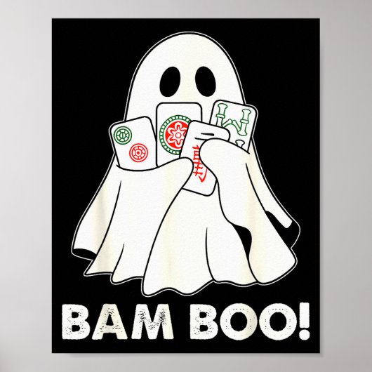 Bam Boo Halloween Geest Mahjong Grappig Kostuum Sp Poster (Voorkant)