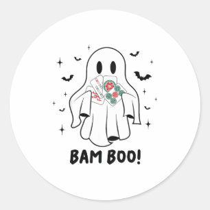 Bam Boo Halloween Geest Mahjong Grappig Kostuum Sp Ronde Sticker