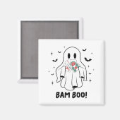 Bam Boo Halloween Ghost Mahjong Funny Costume Game Magneet (Voorkant / Achterkant)