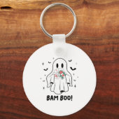 Bam Boo Halloween Ghost Mahjong Funny Costume Game Sleutelhanger (Voorkant)