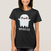 Bam-boo-zled Funny Halloween Ghost Pun Dark BG T-shirt (Voorkant)