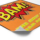 Bam! Comic Poster. Dit is een mooi komisch gezegde Poster (Hoek)