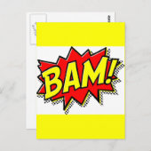 BAM COMICBOOK SOUNDS ACTIONS LOUD COMICS CARTOONS BRIEFKAART (Voorkant / Achterkant)