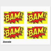 BAM COMICBOOK SOUNDS ACTIONS LOUD COMICS CARTOONS RECHTHOEKIGE STICKER (Vel)