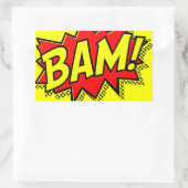 BAM COMICBOOK SOUNDS ACTIONS LOUD COMICS CARTOONS RECHTHOEKIGE STICKER (Tas)