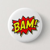 BAM COMICBOOK SOUNDS ACTIONS LOUD COMICS CARTOONS RONDE BUTTON 5,7 CM (Voorkant)