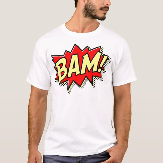 BAM COMICBOOK SOUNDS ACTIONS LOUD COMICS CARTOONS T-SHIRT (Voorkant)