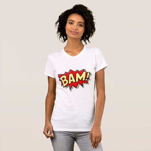 BAM COMICBOOK SOUNDS ACTIONS LOUD COMICS CARTOONS  T-SHIRT (Voorkant volledig)