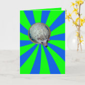 BAM! Het Wenskaart van de egel Kaart (Gele Bloem)