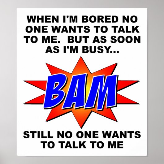 BAM! Niemand Wil Grappig Praten Poster (Voorkant)