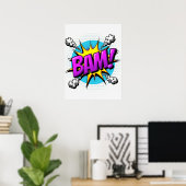 BAM! Pop explosie - Comic Style Art Poster (Thuiskantoor)