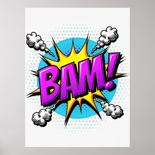 BAM! Pop explosie - Comic Style Art Poster (Voorkant)