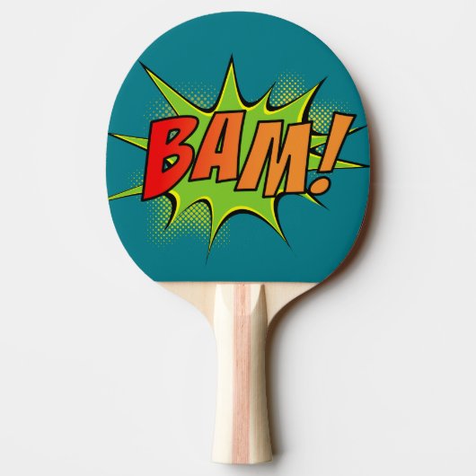 Bam! Pow! stripafbeeldingen Tafeltennisbatje (Achterkant)